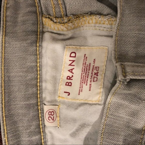 J Brand Jeans Gray Wash Straight Leg Low Rise Waist Size 28 #183 - Picture 7 of 7